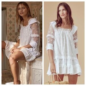 For Love & Lemons Hermosa White Eyelet Dress